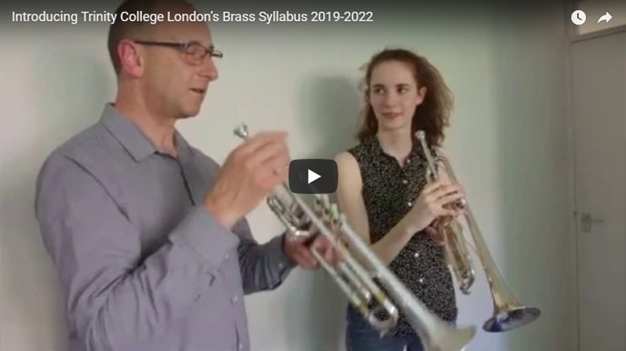 teacher and learner playing trumpet video