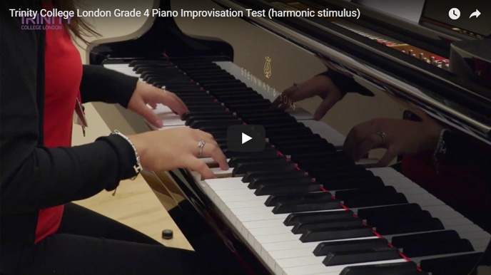 Example piano improvisation test (harmonic stimulus): Grade 4