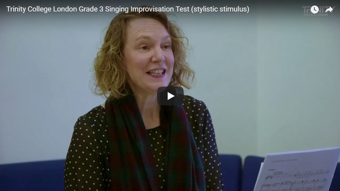 Example singing improvisation test (stylistic stimulus): Grade 3