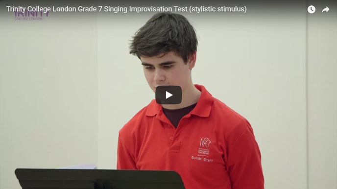 Example singing improvisation test (stylistic stimulus): Grade 7