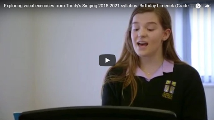 Teaching vocal exercises: 'Birthday Limerick', Grade 3