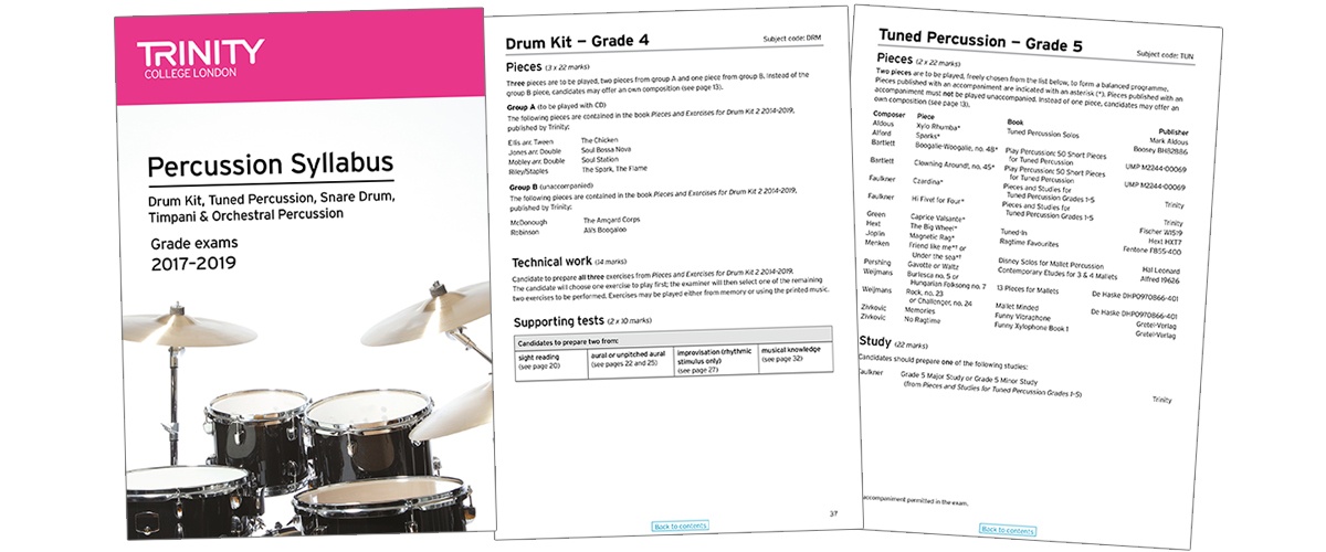 Trinity percussion syllabus 2