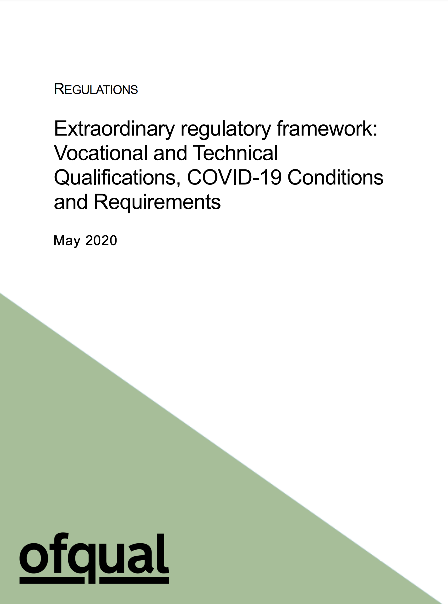 SfL Ofqual VTQ conditions and requirements