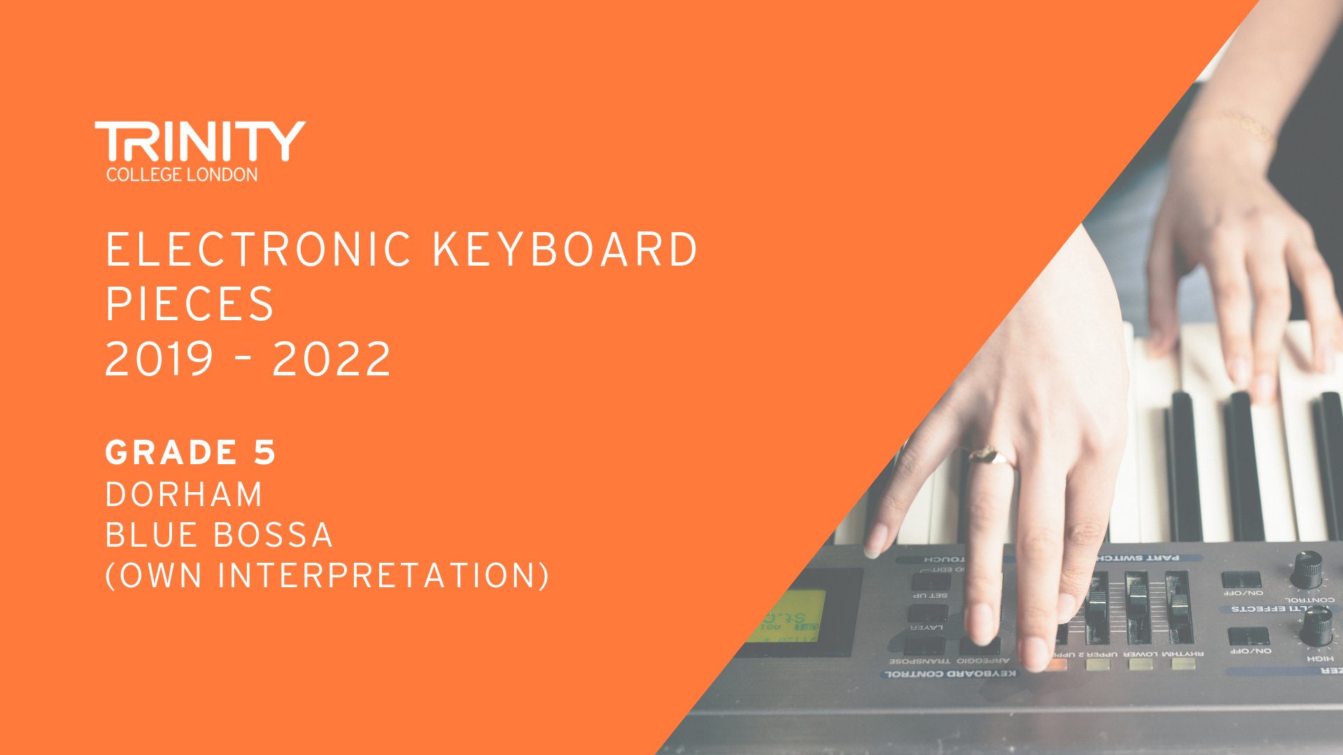 Electronic Keyboard resources from Trinity College London