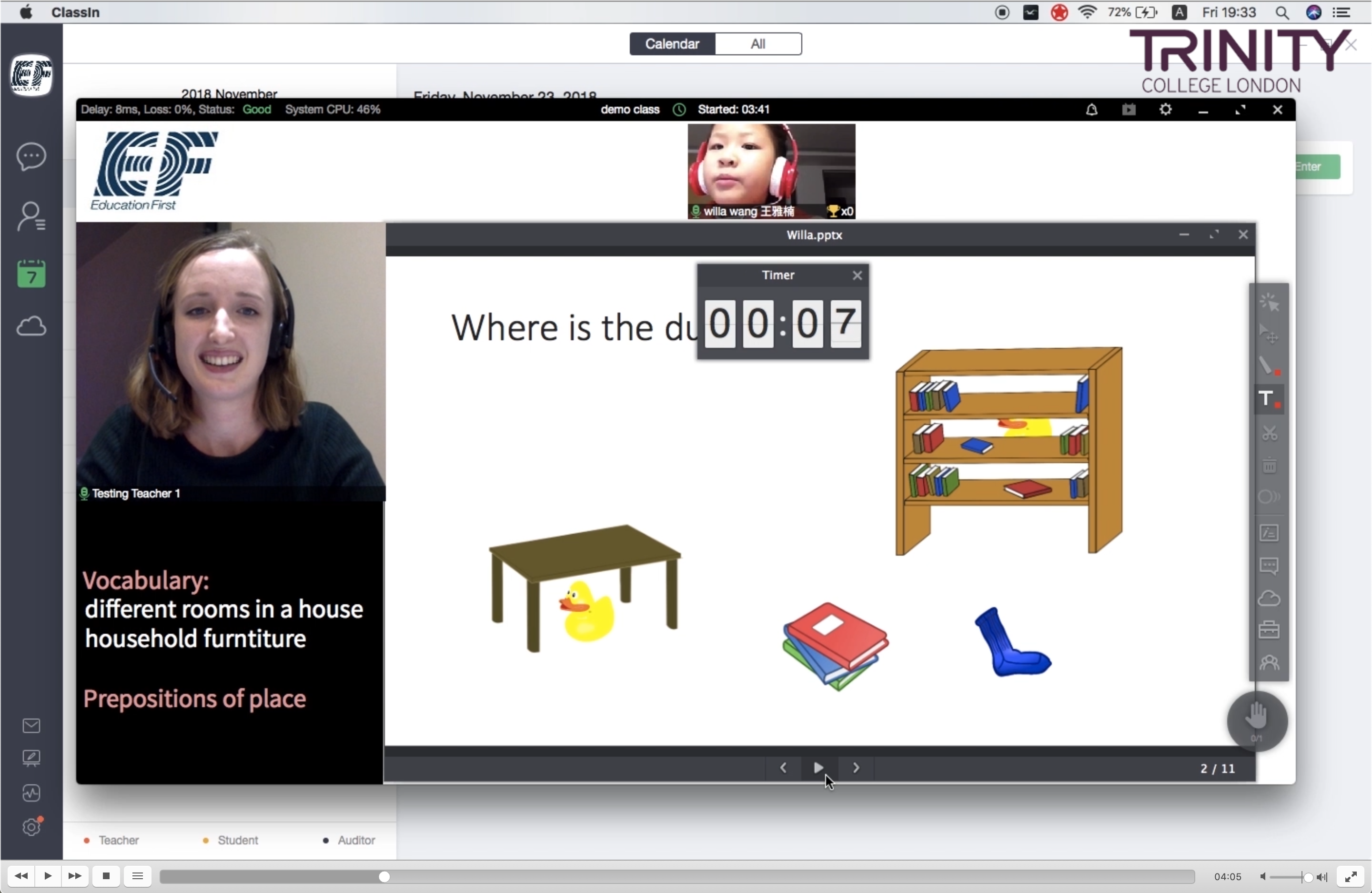 Online Teaching video screenshot